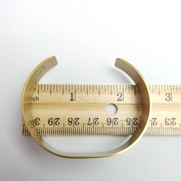 Vintage Lillian Vernon Sterling Silver Inlay 1976 Cuff Bangle Bracelet, Estate - Picture 5 of 7